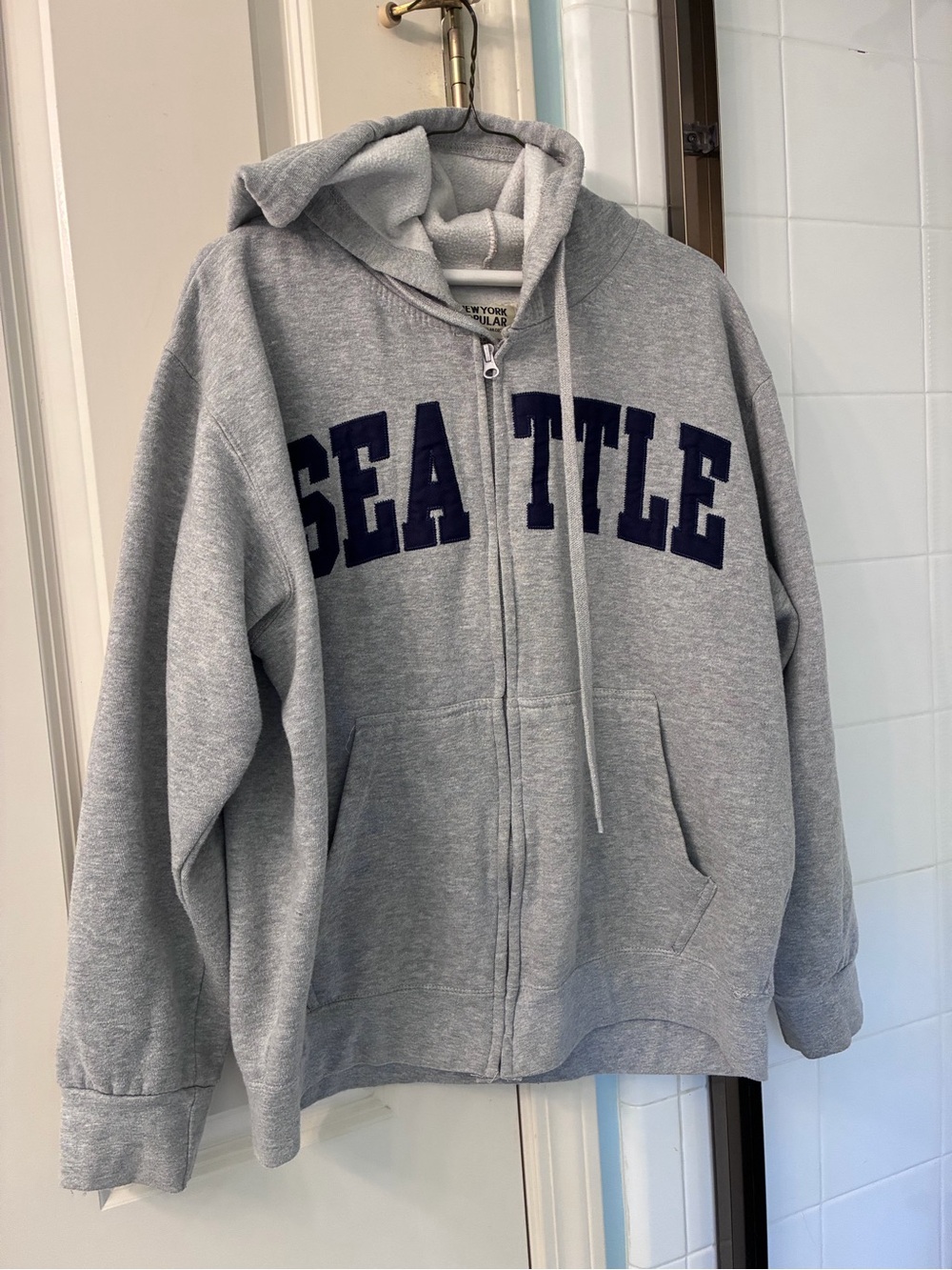 NEW YORK POPULAR Seattle Zip Up Oversized Hoodie